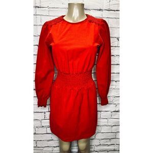 Maje Vibrant Red Midi Dress